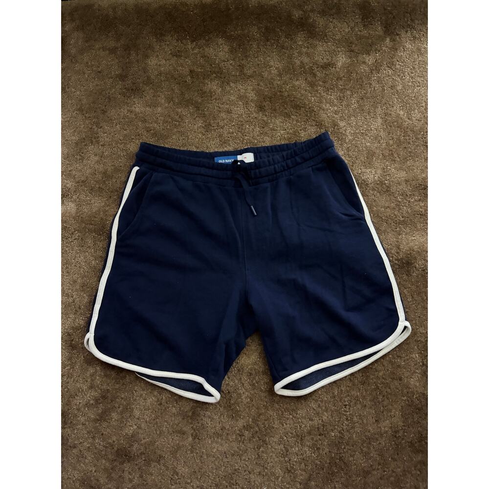 Old Navy Dolphin Hem French Terry Shorts (7 inch inseam, Navy)